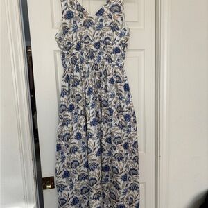 Caroline Constas floral Sleeveless Maxi Dress - Blue and White NWT